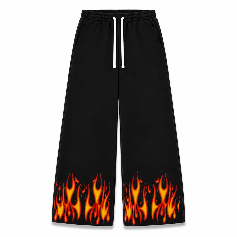 Spitfire Wide-Leg Baggy Sweatpants (S)