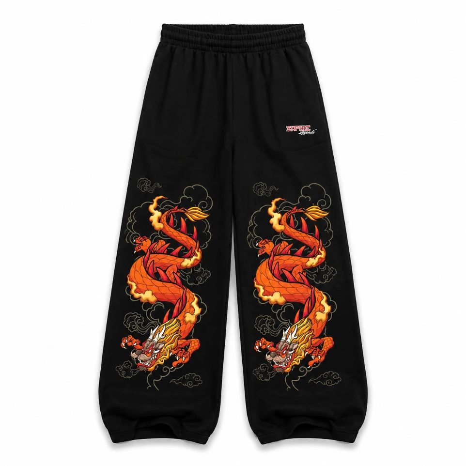 Dragon's Fury Wide-Leg Sweatpants (S)