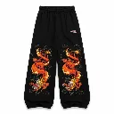 Dragon's Fury Wide-Leg Sweatpants