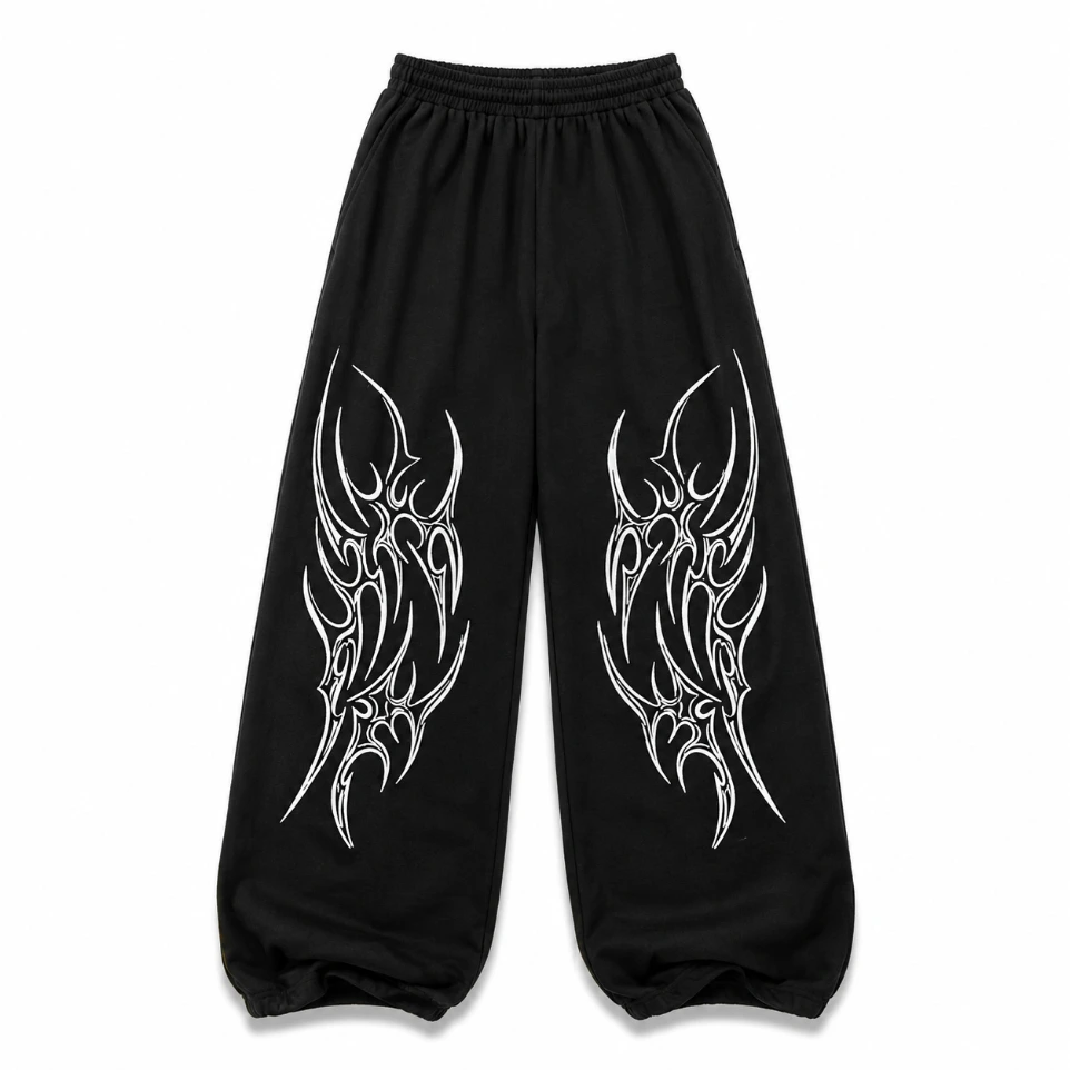 Tribal Graphic Oversized Sweatpants (S)