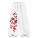 Crimson Serpent Oversized Sweatpants
