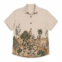 Earthy Botanical Landscape Shirt