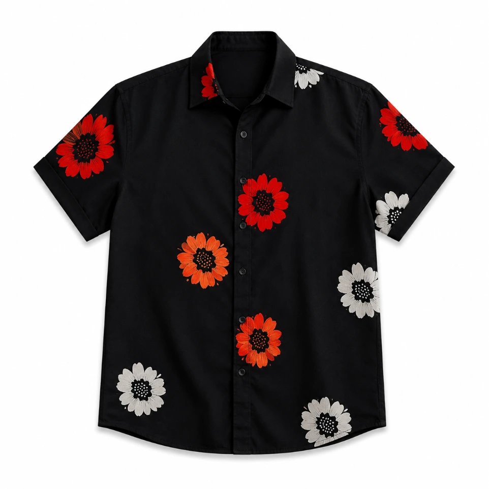 Midnight Bloom Button-Down
