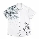 Asymmetrical Blossom & Bamboo Shirt