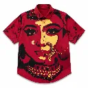 Crimson Portrait Button-Down