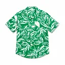 Vibrant Leaf Pattern Button-Down