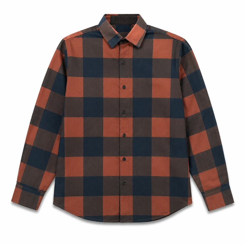 Classic Rust Buffalo Plaid Shirt
