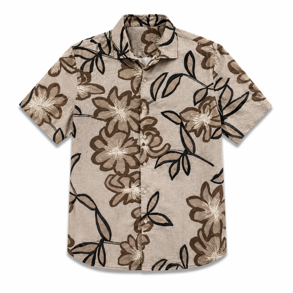 Neutral Botanical Bloom Shirt