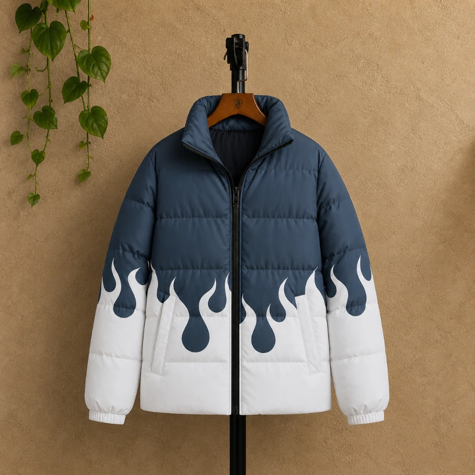 Frost Flare Two-Tone Puffer Jacket (S)