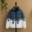 Frost Flare Two-Tone Puffer Jacket