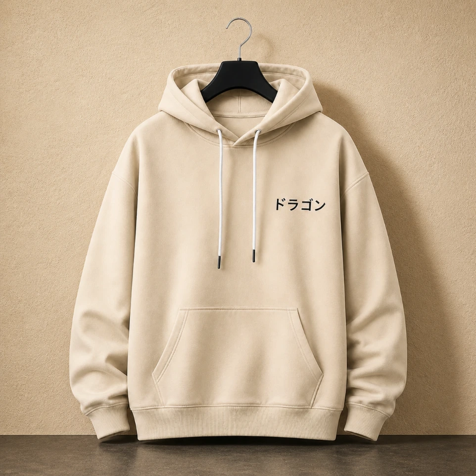 Ryu Legacy Zen Cream Oversized Hoodie (S)