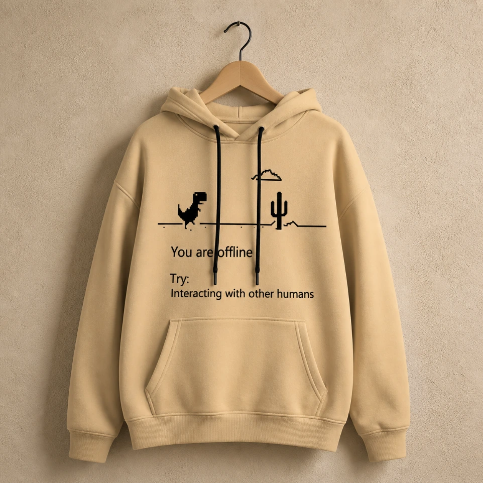 Offline Dino Retro Tech Hoodie (S)