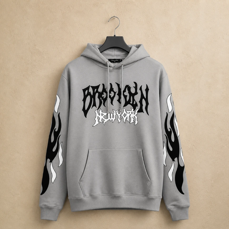 Brooklyn Heights Chrome Graphic Hoodie (S)