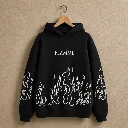 Flamme Noir Oversized Hoodie