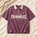 Vintage Mauve Quarter-Zip Polo