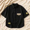 Utility Noir Boxy Button-Down