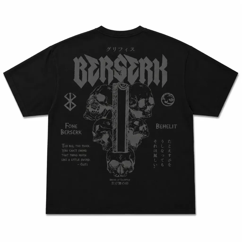 Berserk Dark Oversize Tee (S)