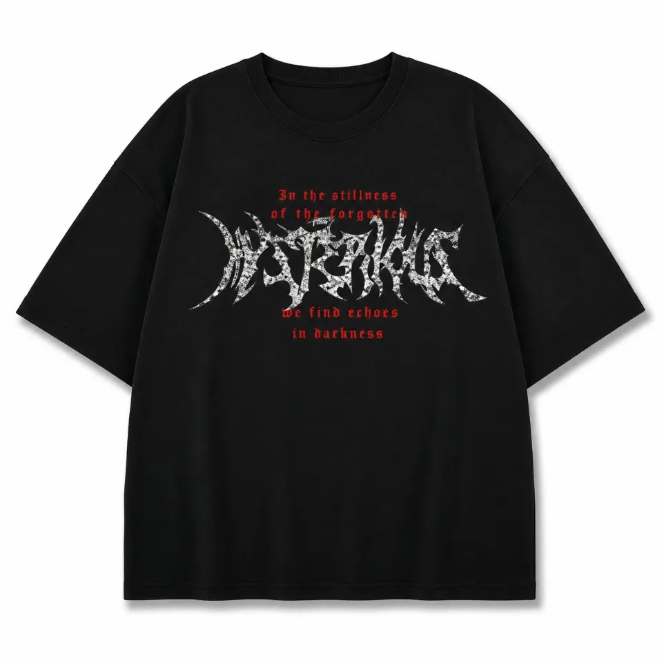 Dark Echoes Heavy Metal Graphic Tee